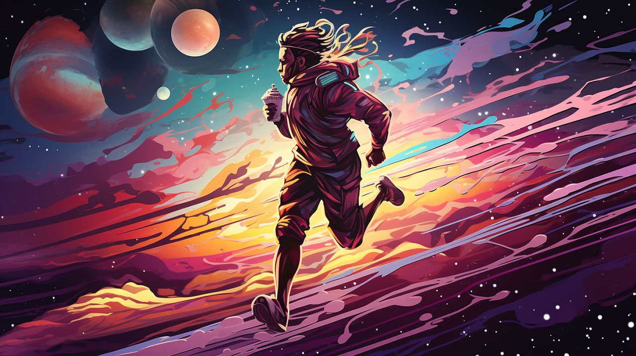 Ice Cream while running in Space
